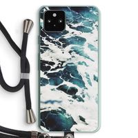 Golven: Pixel 5a 5G Transparant Hoesje met koord