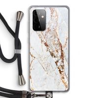 Goud marmer: Samsung Galaxy A72 5G Transparant Hoesje met koord