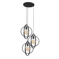 Hoyz - Hanglamp met 3 Lampen - Turn Around - Zwart - Industrieel - thumbnail