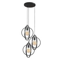 Hoyz - Hanglamp met 3 Lampen - Turn Around - Zwart - Industrieel