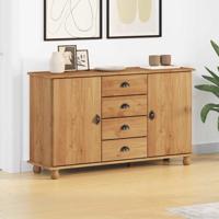 Dressoir ASKIM Bruin 133.5 x 40 x 79 cm Massief grenenhout