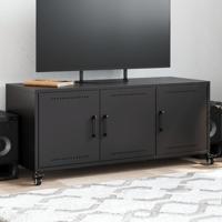 Tv-meubel 100,5x39x43,5 cm staal zwart