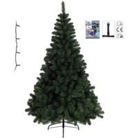 Kunst kerstboom Imperial Pine 120 cm met gekleurde lampjes - Kunstkerstboom - thumbnail