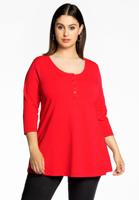 Yoek Tuniek flare fit knopen | Rood | Maat 58/60