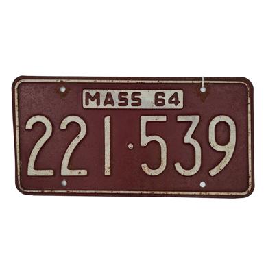 Kentekenplaat - Massachusetts 1964 - Origineel