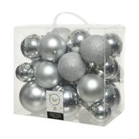 Kerstballen Decoris Zilverkleurig Glanzend (26 Onderdelen)