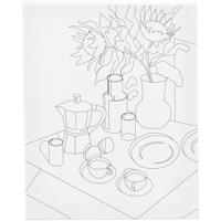 Creativ Company Schildercanvas met print, ontbijttafel, d: 1,6 cm, afm 24x30 cm, 360 gr, 1 stuk