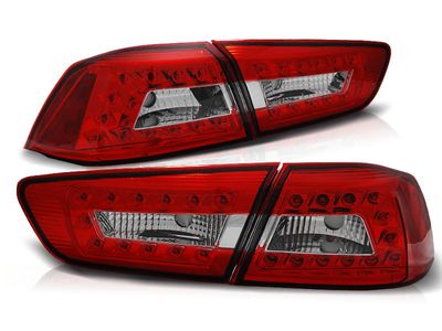 Tuning-Tec Achterlichten MITSUBISHI LANCER 8 SEDAN 08-11 ROOD HELDER LED