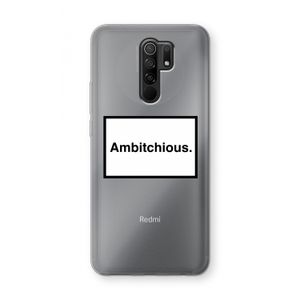 Ambitchious: Xiaomi Redmi 9 Transparant Hoesje