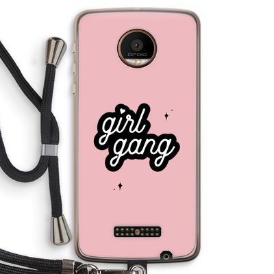 Girl Gang: Motorola Moto Z Force Transparant Hoesje met koord