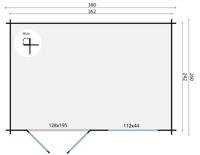 Blokhut - Tuinhuis Ulmod | 28 mm | bruin geïmpregneerd
