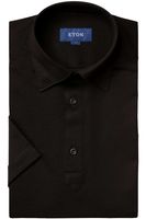 ETON Contemporary Fit Polo shirt Korte mouw zwart - thumbnail