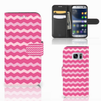 Samsung Galaxy S7 Telefoon Hoesje Waves Pink