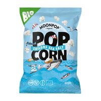 Moonpop Moonpop - Popcorn  Sea Salt Bio 60 Gram 6 Stuks