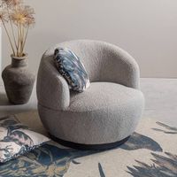 BePureHome Draaifauteuil Woolly Bouclé - thumbnail