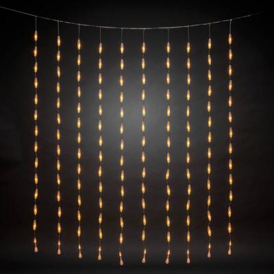 Konstsmide Lichtgordijn Buiten Energielabel: G (A - G) 140 LED Barnsteen (b x h) 1200 mm x 1400 mm