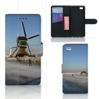 Huawei Ascend P8 Lite | Flip Cover | Schaatsers | Portemonnee hoesje