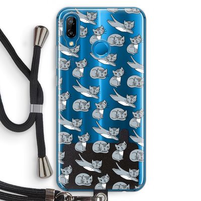 Poezen: Huawei P20 Lite Transparant Hoesje met koord