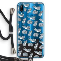 Poezen: Huawei P20 Lite Transparant Hoesje met koord