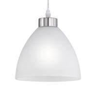 Trio Landelijke HanglampDallas 29cm wit met nikkel - R32171007 Trio Landelijke HanglampDallas 29cm wit met nikkel - R32171007