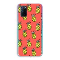 Ananas: Oppo A72 Transparant Hoesje