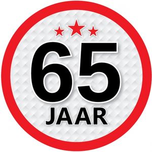 65 jaar luxe versiering sticker rond