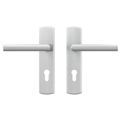 AXA AXA Curve klik deurkruk Milan op schild profielcilindergat 72mm - aluminium
