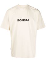 Bonsai t-shirt en coton à logo imprimé - Tons neutres