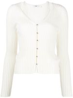 b+ab cardigan nervuré à col v - Blanc