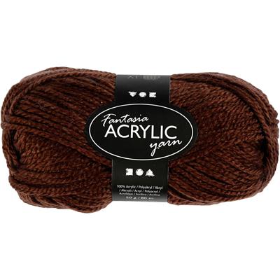 Creativ Company Fantasia acrylgaren, l: 80 m, bruin, 50 gr/ 1 bol