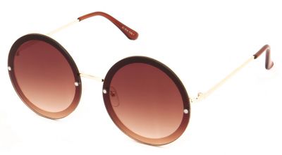 Kost zonnebril 21 014 dames rond gradiënt bruin/goud Kost zonnebril 21 014 dames rond gradiënt bruin/goud