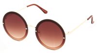 Kost zonnebril 21 014 dames rond gradiënt bruin/goud - thumbnail