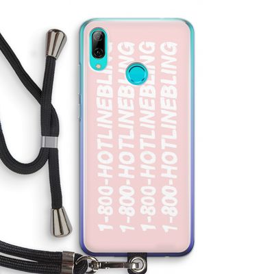 Hotline bling pink: Huawei P Smart (2019) Transparant Hoesje met koord