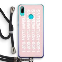 Hotline bling pink: Huawei P Smart (2019) Transparant Hoesje met koord