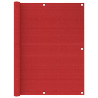 VidaXL Balkonscherm 120x500 cm hdpe rood