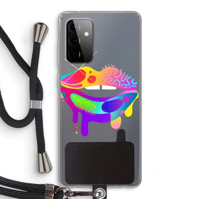 Lip Palette: Samsung Galaxy A72 5G Transparant Hoesje met koord