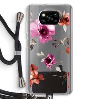 Geschilderde bloemen: Xiaomi Poco X3 NFC Transparant Hoesje met koord