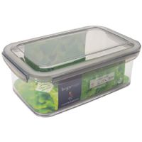 1x Voorraad/vershoudbakjes 1,9 liter transparant/grijs plastic 24 x 15 cm