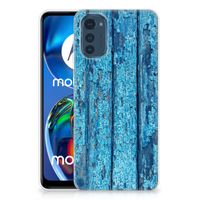 Motorola Moto E32/E32s Bumper Hoesje Wood Blue