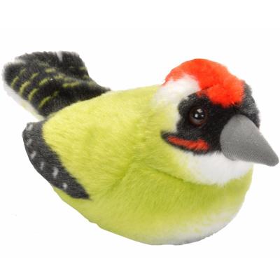 Wild Republic Pluche specht knuffel - groen - 15 cm - vogel