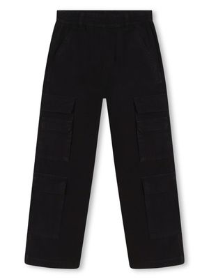 Marc Jacobs Kids pantalon cargo à patch logo - Noir
