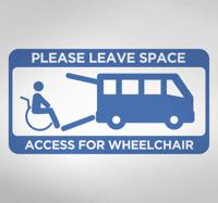 Voertuig sticker toegang voor rolstoelen - thumbnail