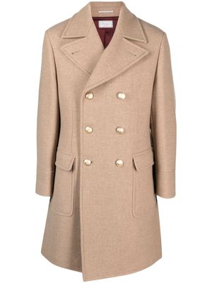 Brunello Cucinelli manteau croisé en laine mélangée - Tons neutres