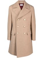 Brunello Cucinelli manteau croisé en laine mélangée - Tons neutres Brunello Cucinelli manteau croisé en laine mélangée - Tons neutres