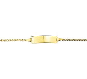 TFT Graveerarmband Gourmet Plaat 5,5 Mm 11 - 13 Cm Geelgoud