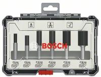 Bosch Accessoires 6-delige rechte freesset - schachtdiameter 8 mm - 2607017466