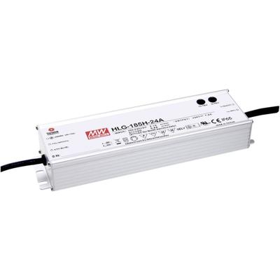 MW Mean Well HLG-185H-20A LED-driver, LED-transformator Constante spanning, Constante stroomsterkte 186 W 9.3 A 20 V/DC PFC-schakeling,