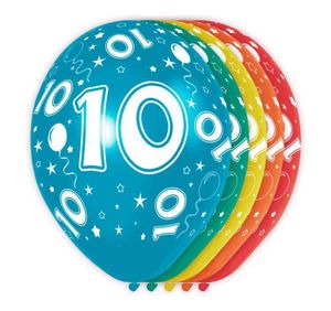 10 Jaar Verjaardag Ballonnen 5 stuks