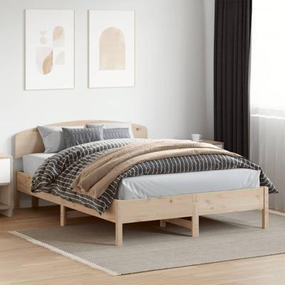 Bedframe zonder matras massief grenenhout 160x200 cm