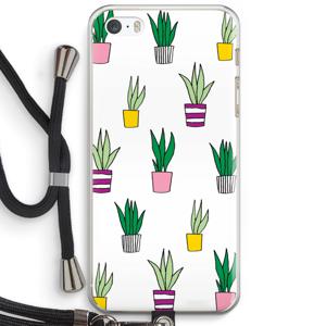 Sanseveria: iPhone 5 / 5S / SE Transparant Hoesje met koord